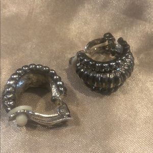 Judith Jack sterling silver clip on earrings!
